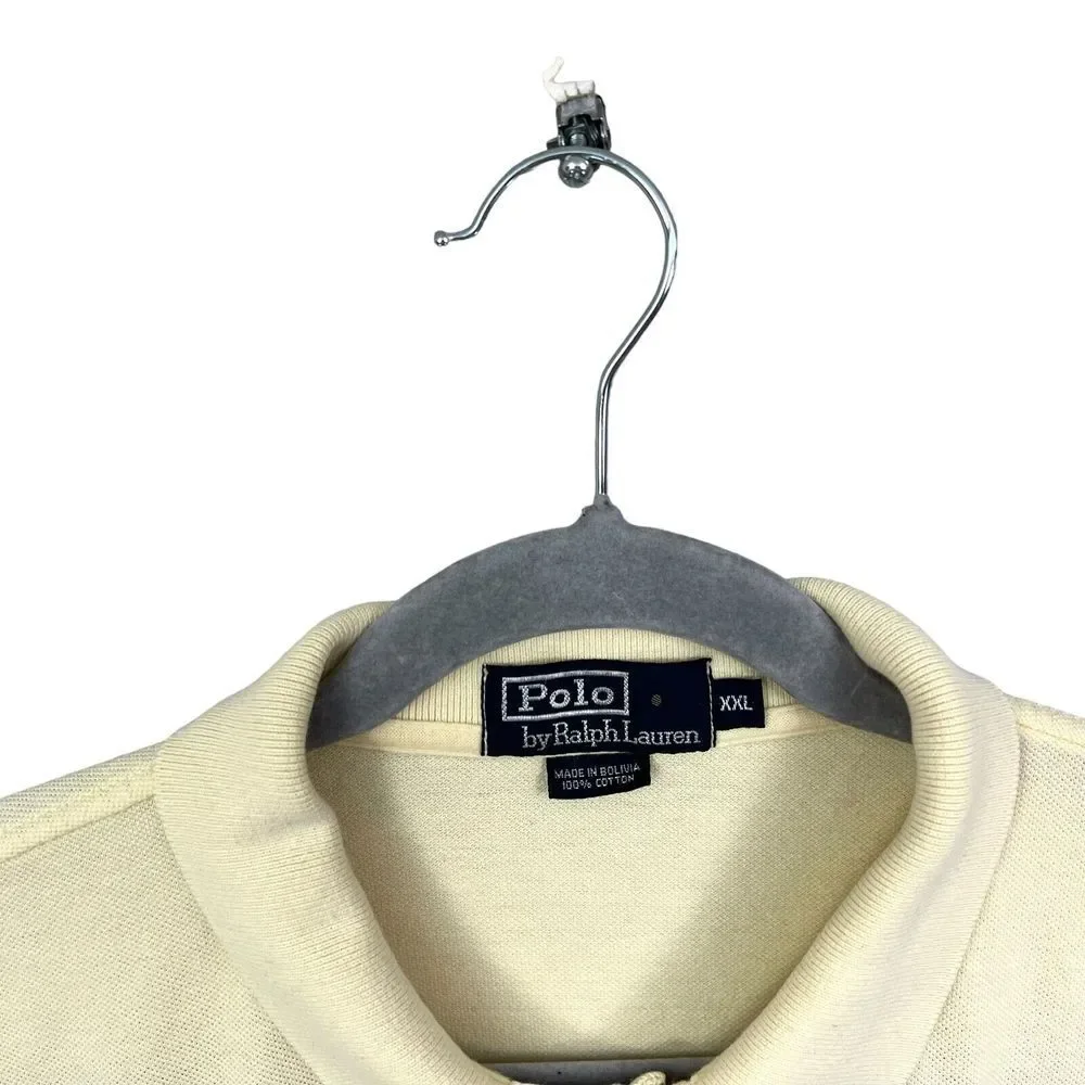 Polo by Ralph Lauren Mens Polo Shirt Spread Collar Short Sleeves Yellow Sz XXL*